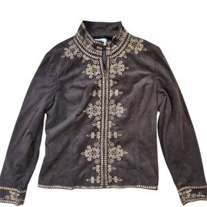 Coldwater Creek Embroidered Jacket Size PL